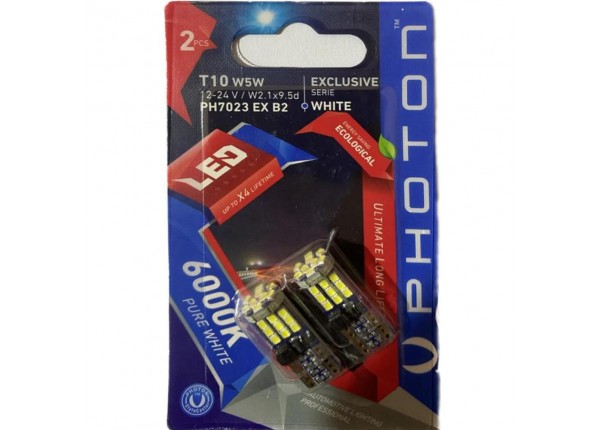 T10 W5W 12-24V 27 LED EXCLUSIVE (2Lİ BLİSTER) PH7023 EX B2
